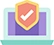 Secure protection shield icon